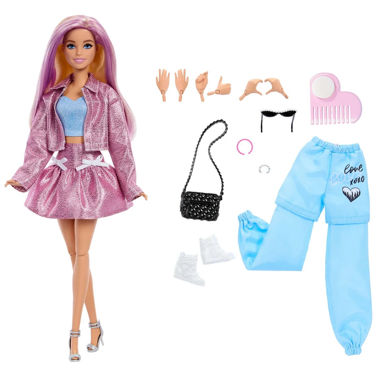 Barbie Deluxe Style Moda Tasarım Bebek ve Aksesuar Seti JNC61