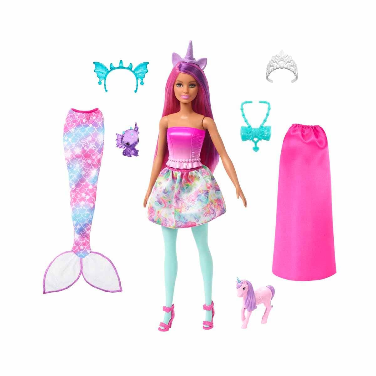 Barbie Dreamtopia Dönüşebilen Bebek ve Aksesuar Seti HLC28