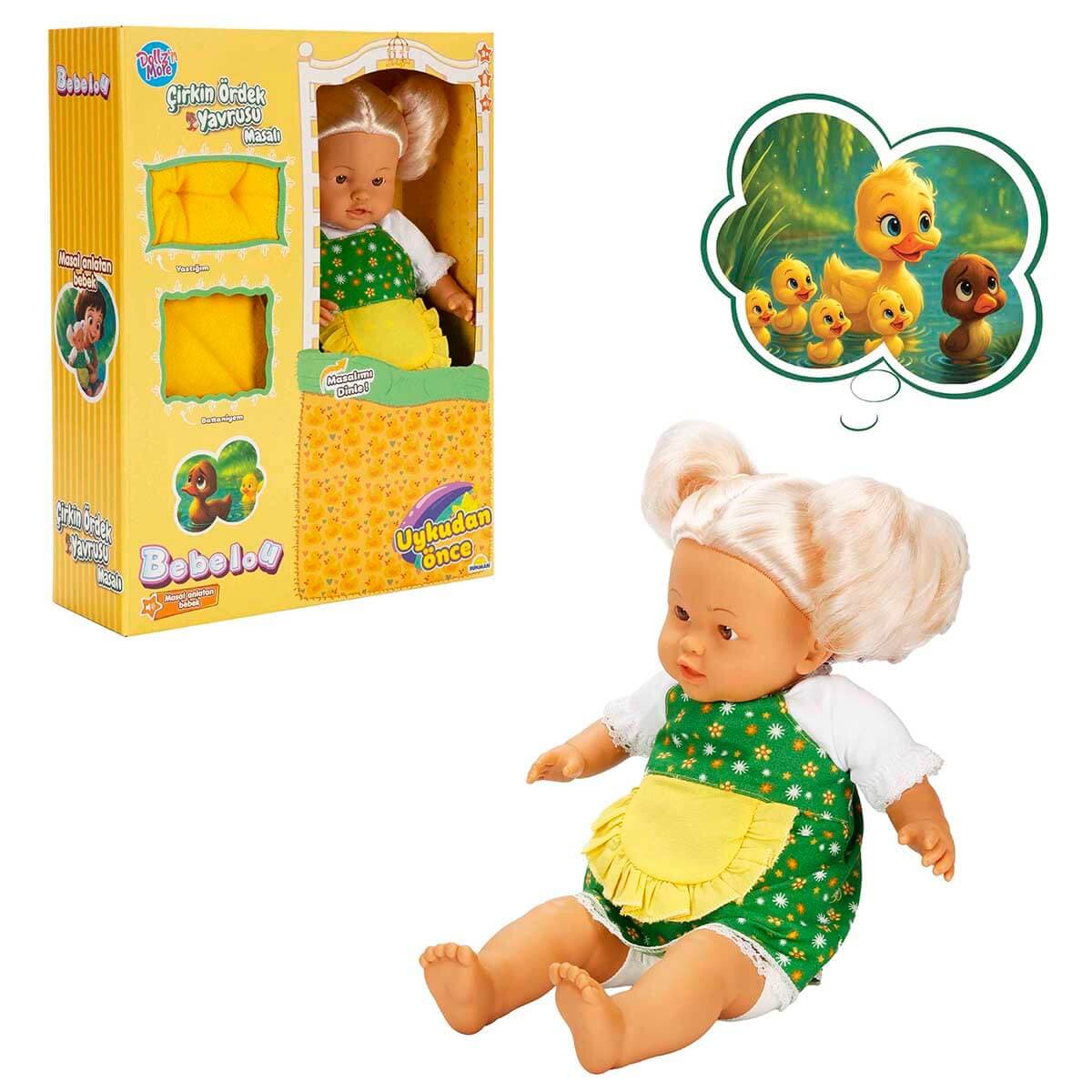 Dollz'n More Bebelou Çirkin Ördek Yavrusu Masalı Anlatan Bebek 40 cm