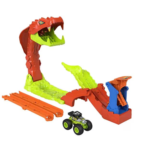 Hot Wheels Monster Trucks Snake Slam Takedown Yılan Oyun Seti JJN44