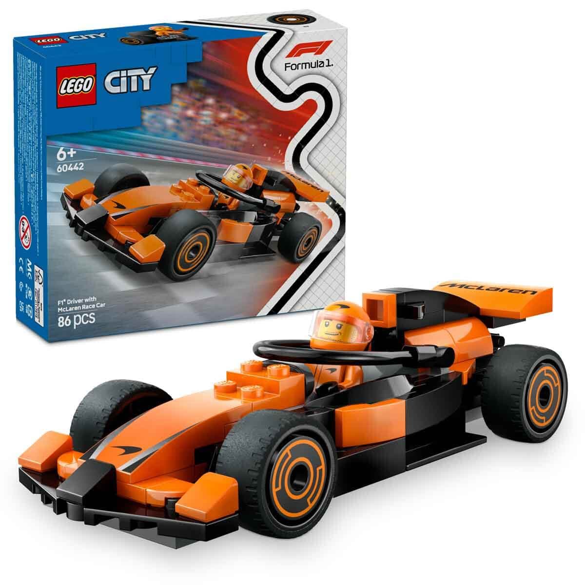 Lego City McLaren F1 Yarış Arabası ve Sürücü 60442