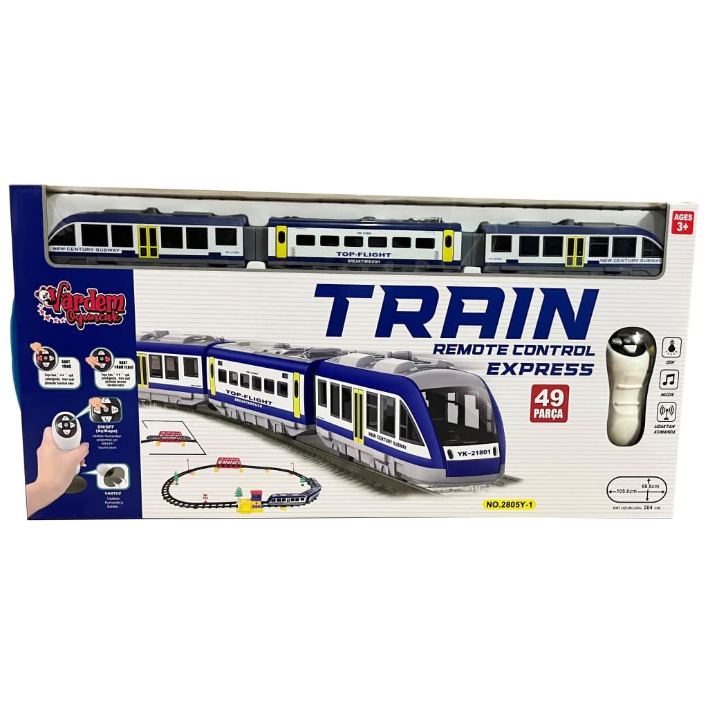 Uzaktan Kumandalı 49 Parça Işıklı 265 Cm Express Tren Set