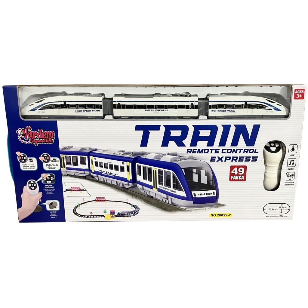 Uzaktan Kumandalı 49 Parça Işıklı 265 Cm Hızlı Tren Set