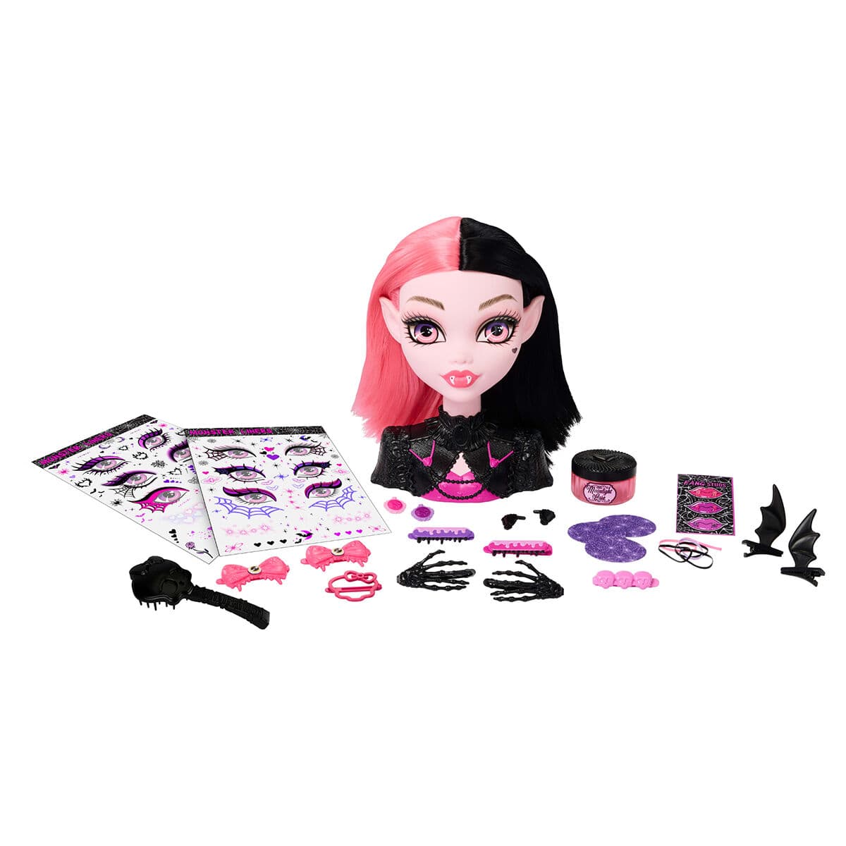 Monster High Havalı Saçlar Draculaura Saç Tasarım Büstü JML42