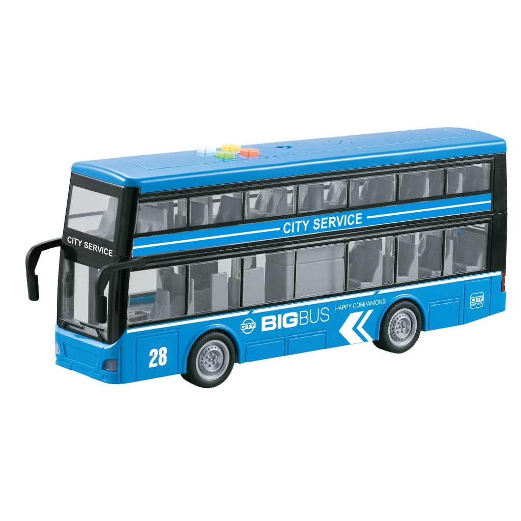 Vardem 1:16 Sürtmeli Sesli Işıklı Çift Katlı Turist Otobüsü - Mavi