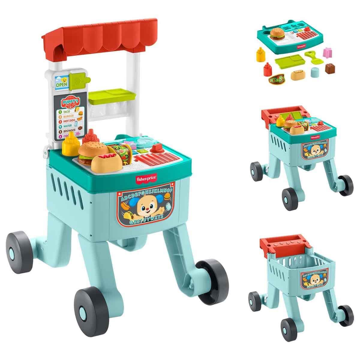 Fisher-Price Eğlen ve Öğren 4ü 1 Arada Alışveriş Sepeti Yürüteç JLM95
