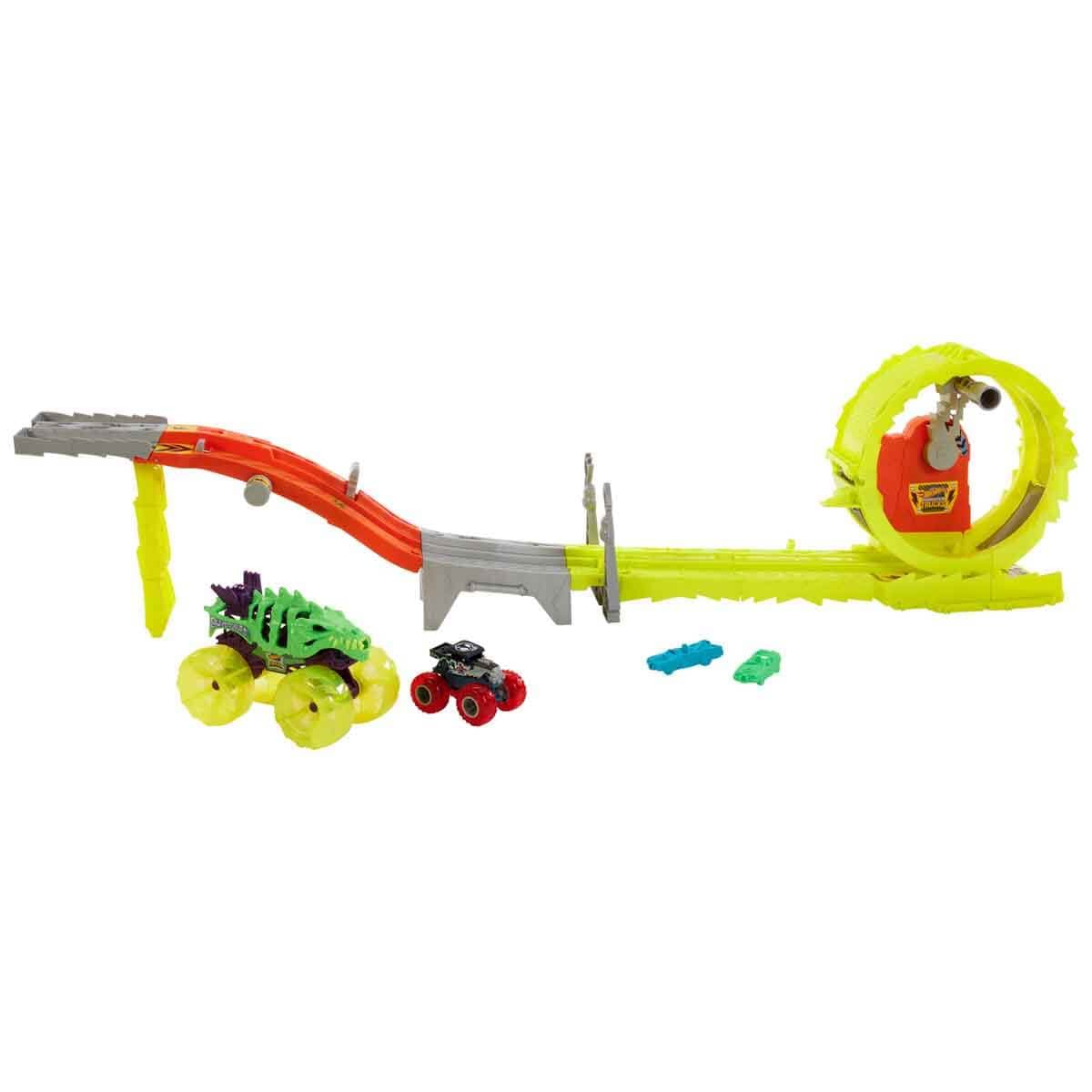 Hot Wheels Monster Trucks Power Smashers Charge & Chase Yarış Seti HNT05
