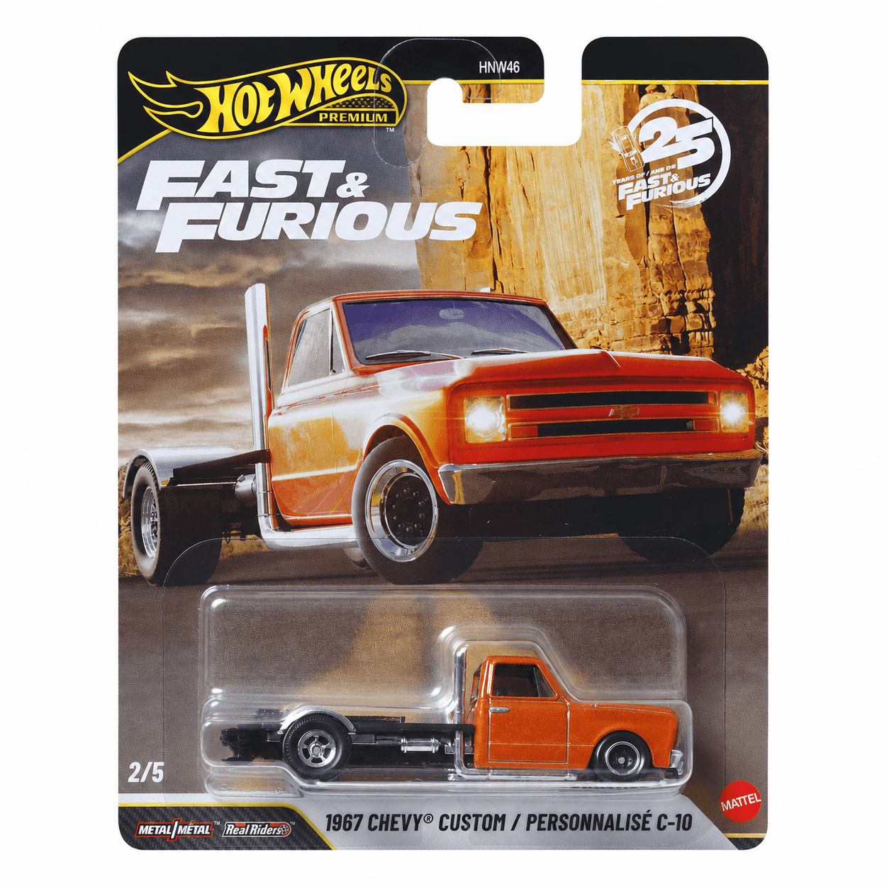 Hot Wheels Premium Fast & Furious 25. Yıl Koleksiyonu HNW46 - 1967 Chevy Custom C-10 – JHW61