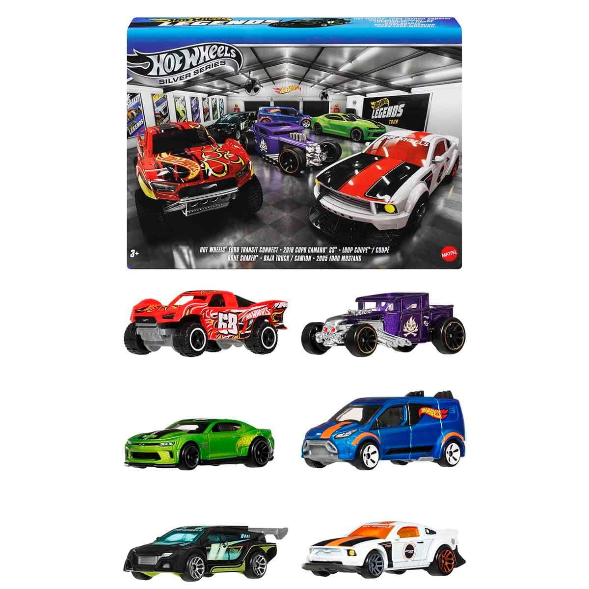Hot Wheels Silver Series Legends Tour 6'lı Koleksiyon Araba Seti JLB24