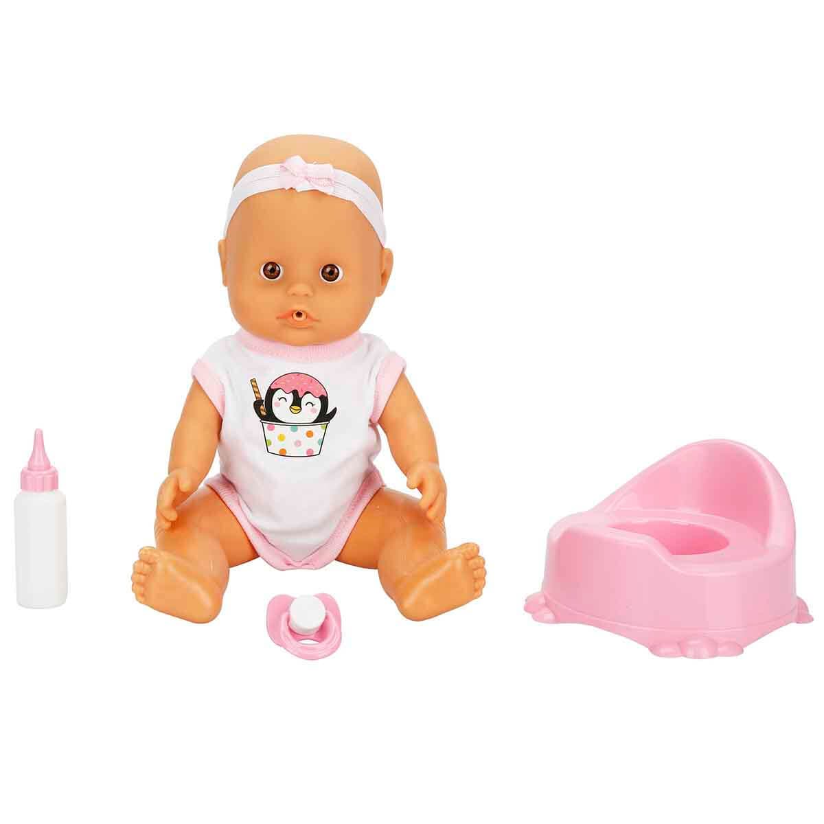 Boubou Altını Islatan Konuşan Bebek Seti 30 cm - Pembe