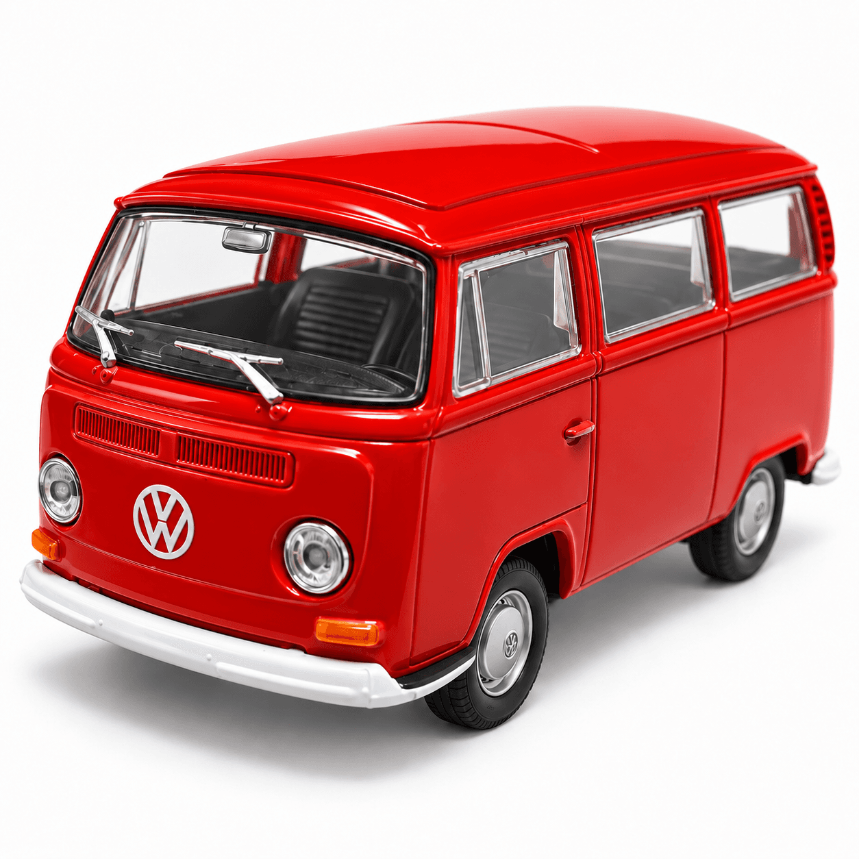 Welly 1:32 Volkswagen Bus T2 1972 Die-Cast Model Araç - welly-1-32-volkswagen-bus-t2-1972-die-cast-cek-birak-model-arac-kirmizi